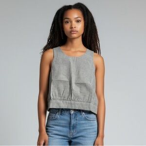 ACHRO NWT Gray Pinstripe Sleeveless Women's Top